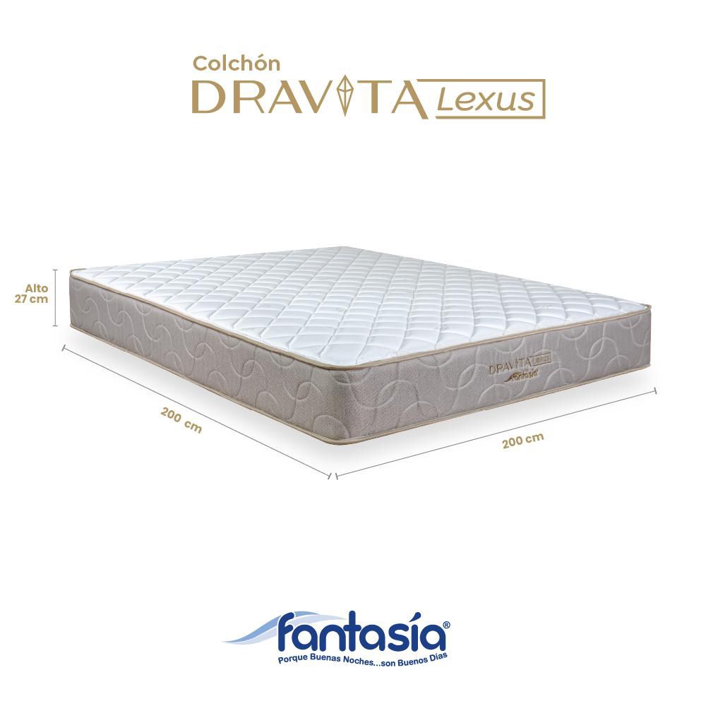 Colchón FANTASIA King (200 x 200 cm) Dravita Lexus Resortado Semifirme img #2