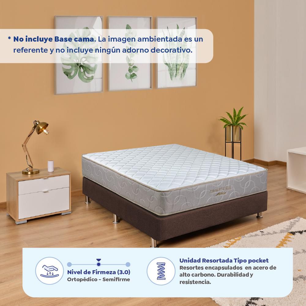Colchón FANTASIA King (200 x 200 cm) Dravita Lexus Resortado Semifirme img #3