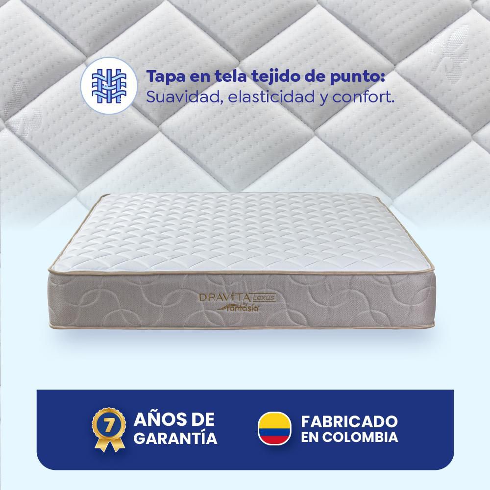 Colchón FANTASIA King (200 x 200 cm) Dravita Lexus Resortado Semifirme img #7