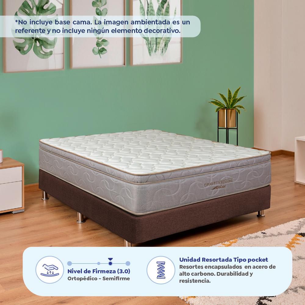 Colchón FANTASIA Doble (140 x 190 cm) Dravita Balanced Resortado Semifirme img #3