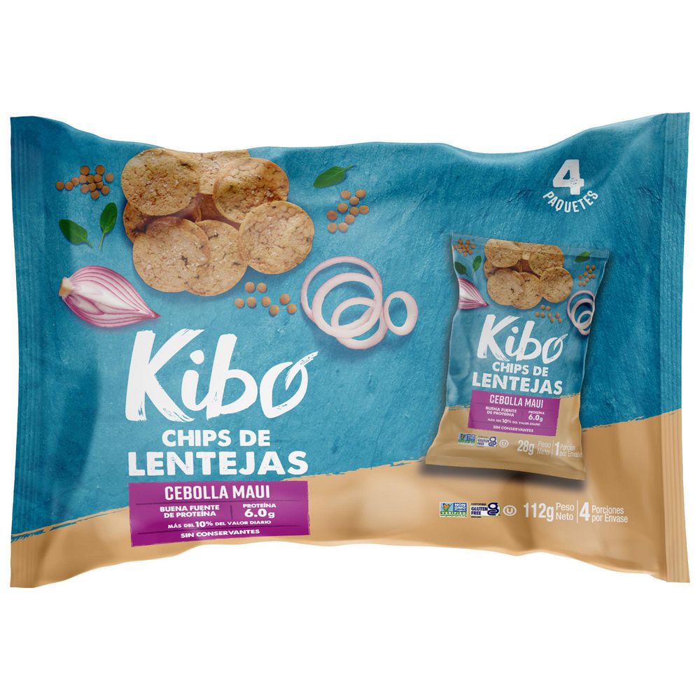 Chips de lentejas KIBO cebolla maui (112  gr) img #2