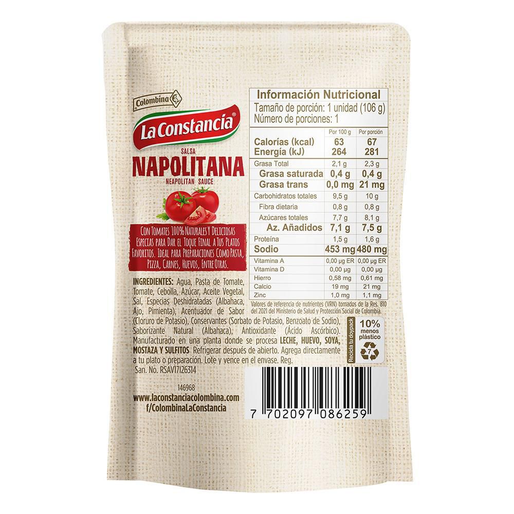 Salsa LA CONSTANCIA Napolitana (106  gr) img #4