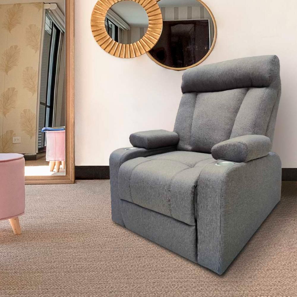 Silla Reclinable Velvet Gris ROMANCE RELAX SILLA RECLINABLE MEC VELVET GRIS img #1