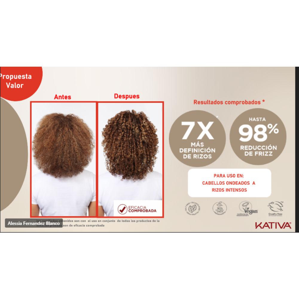 Crema Para Peinar KATIVA Activadora Rizos (240  ml) img #3