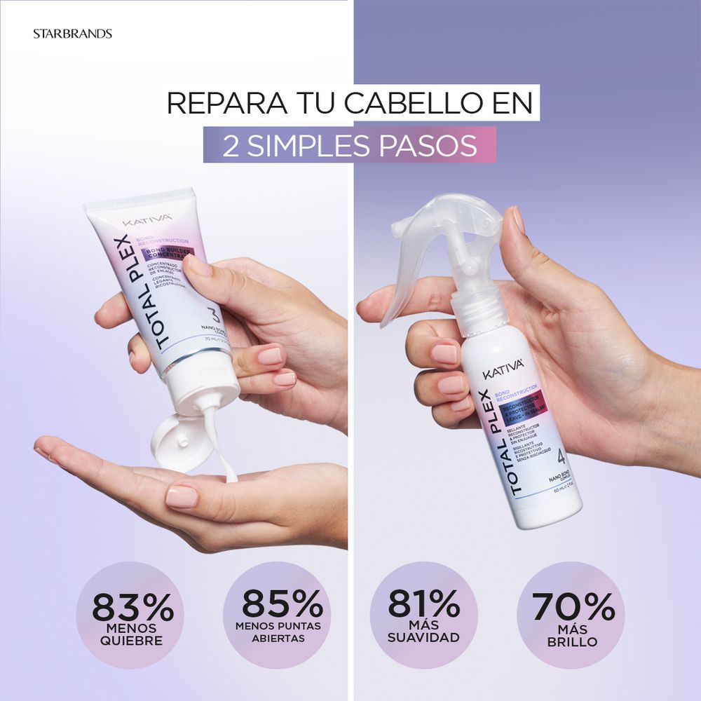 Tratamiento capilar KATIVA reconstrucción total plex (130  ml) img #6