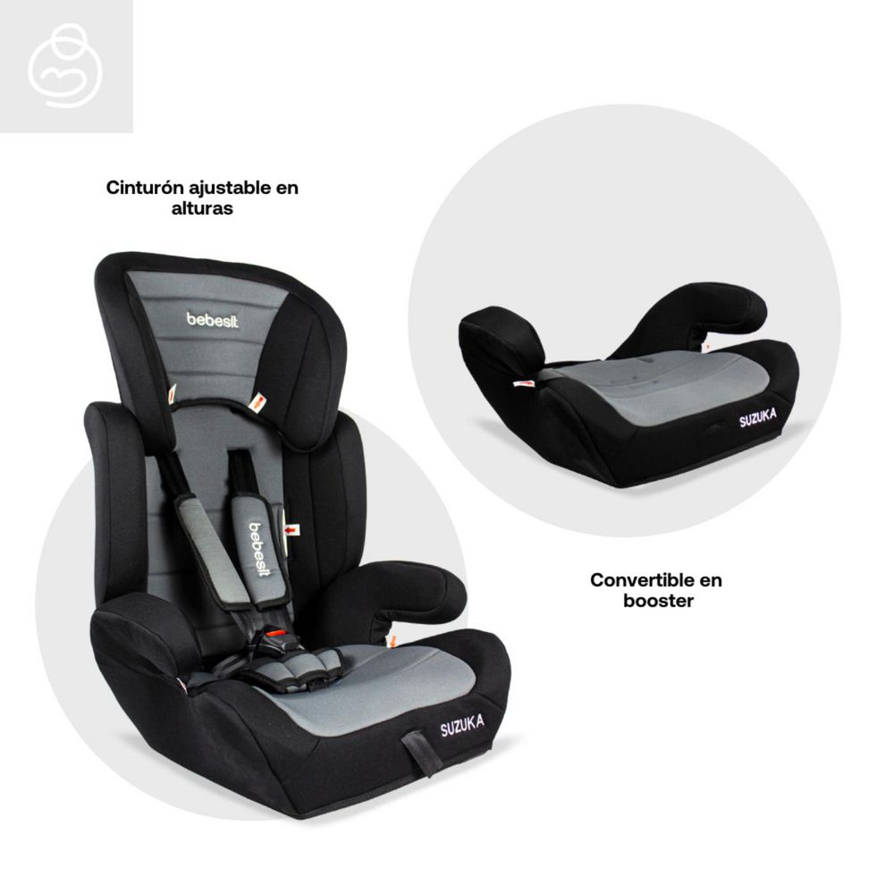 Silla para carro bebé Suzuka Grupo IIIIII Gris BEBESIT 7273G img #2