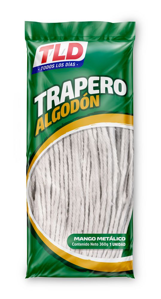 Trapero T/L/D TODOS LOS DIAS De Algodón Con Cabo Metálico (1  und) img #1