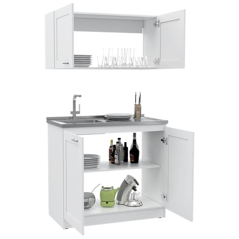 Cocina Zurich Blanco 100 Cm Con Mesón img #2