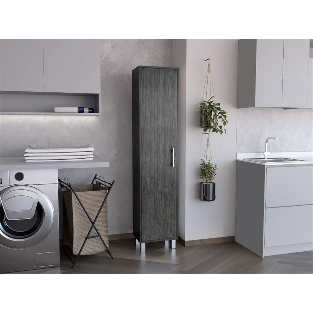 Mueble De Aseo Jalisco, Gris, Gran Espacio Para Almacenar Articulos De Aseo, Con Colgadero De Escobas Zf img #2