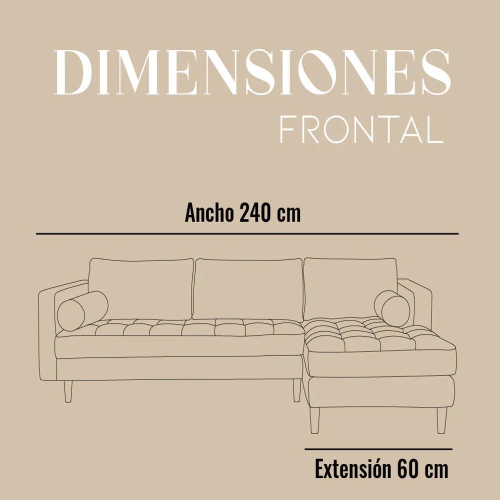 Sofa Elle Chocolate Derecho img #2