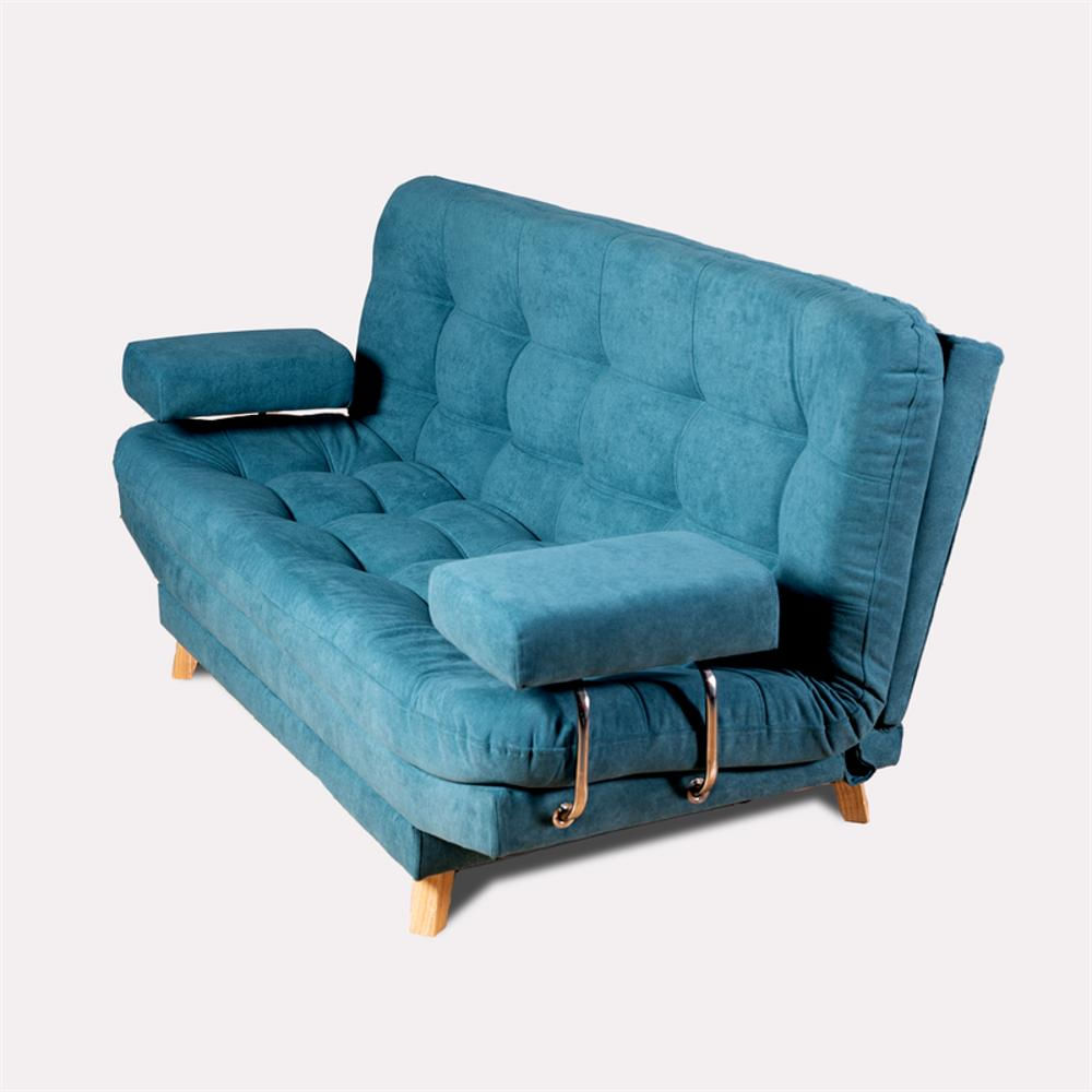 Sofa Cama Valencia Azul Acqua 3 Puestos + Puff img #4
