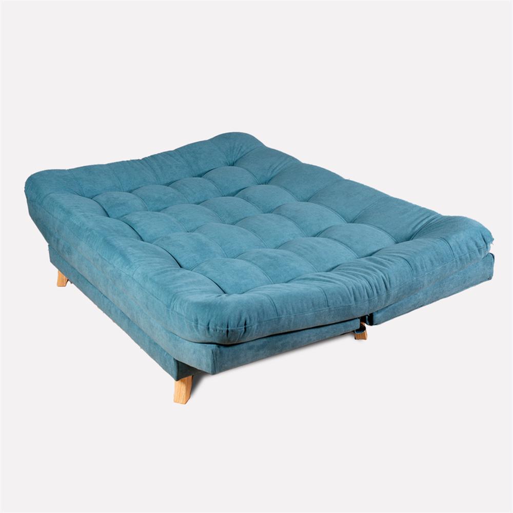 Sofa Cama Valencia Azul Acqua 3 Puestos + Puff img #5