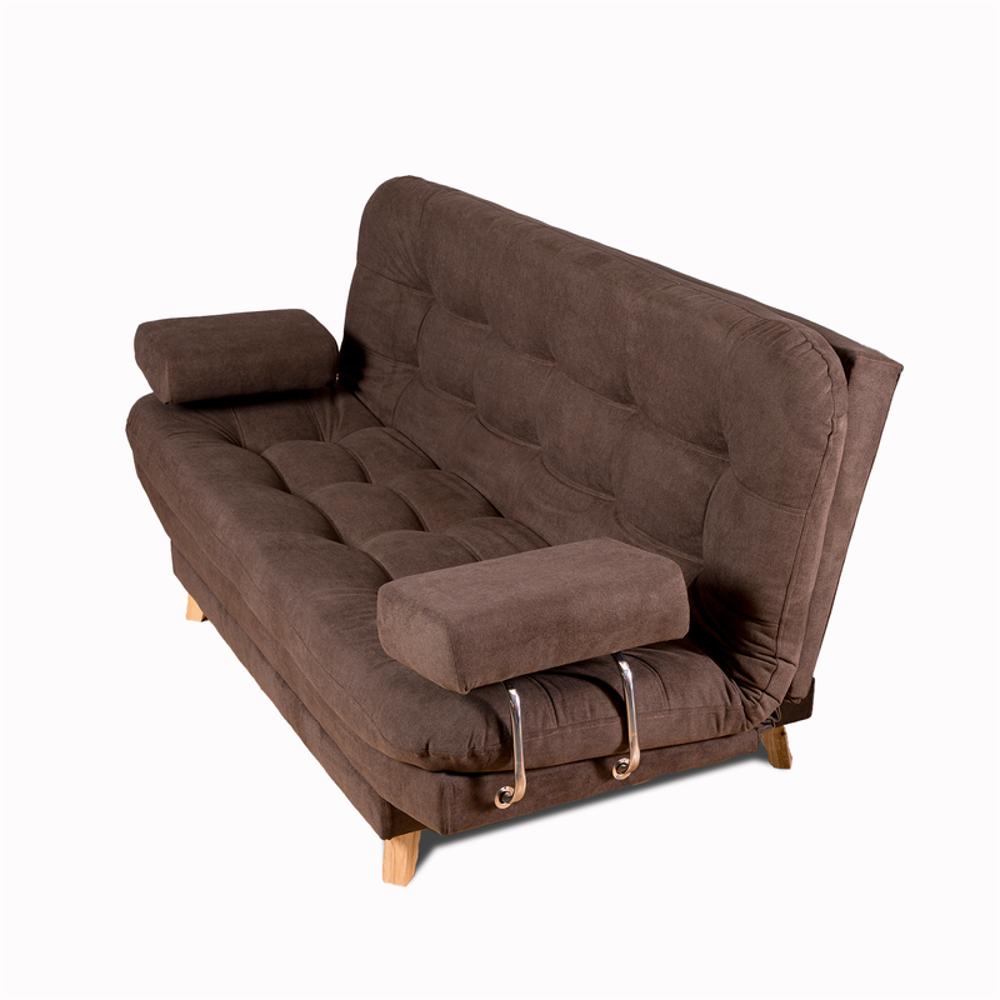Sofa Cama Valencia Chocolate 3 Puestos + Puff img #4