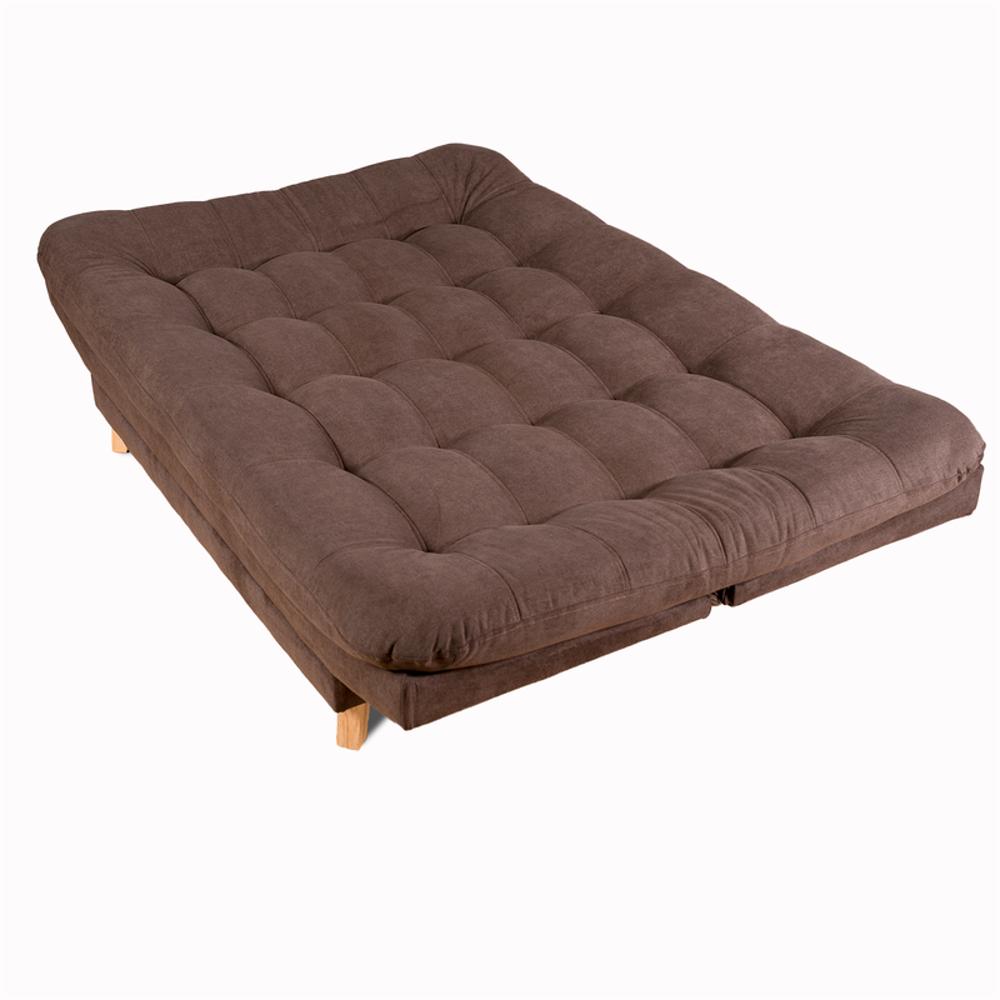 Sofa Cama Valencia Chocolate 3 Puestos + Puff img #5