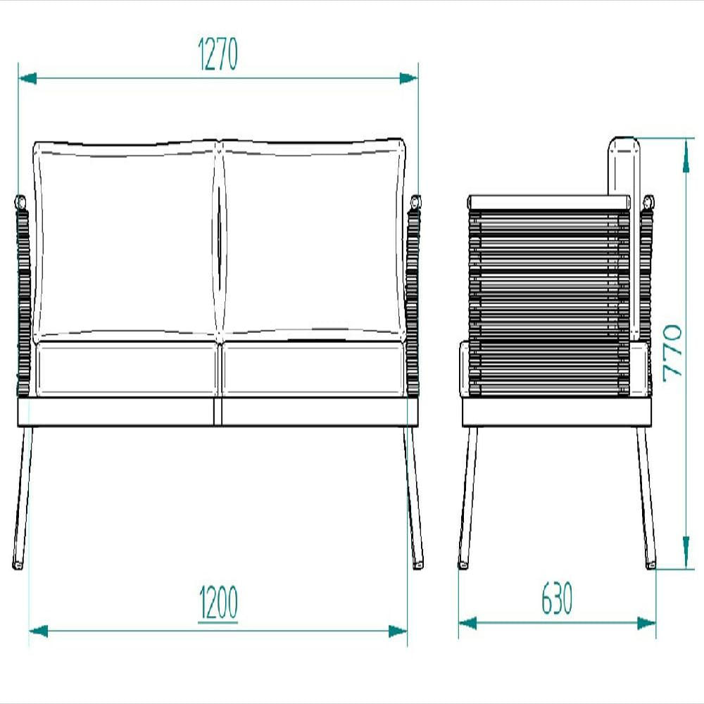 Sala Velsen Tapizado Atlanta Azul img #3