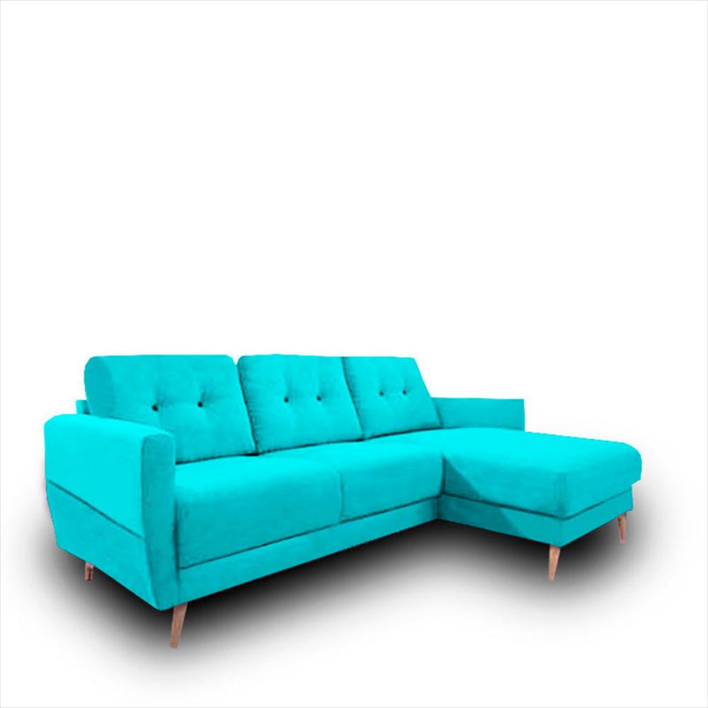 Sala Moderna Turin Colchones Magic Class Ecocuero Azul img #2