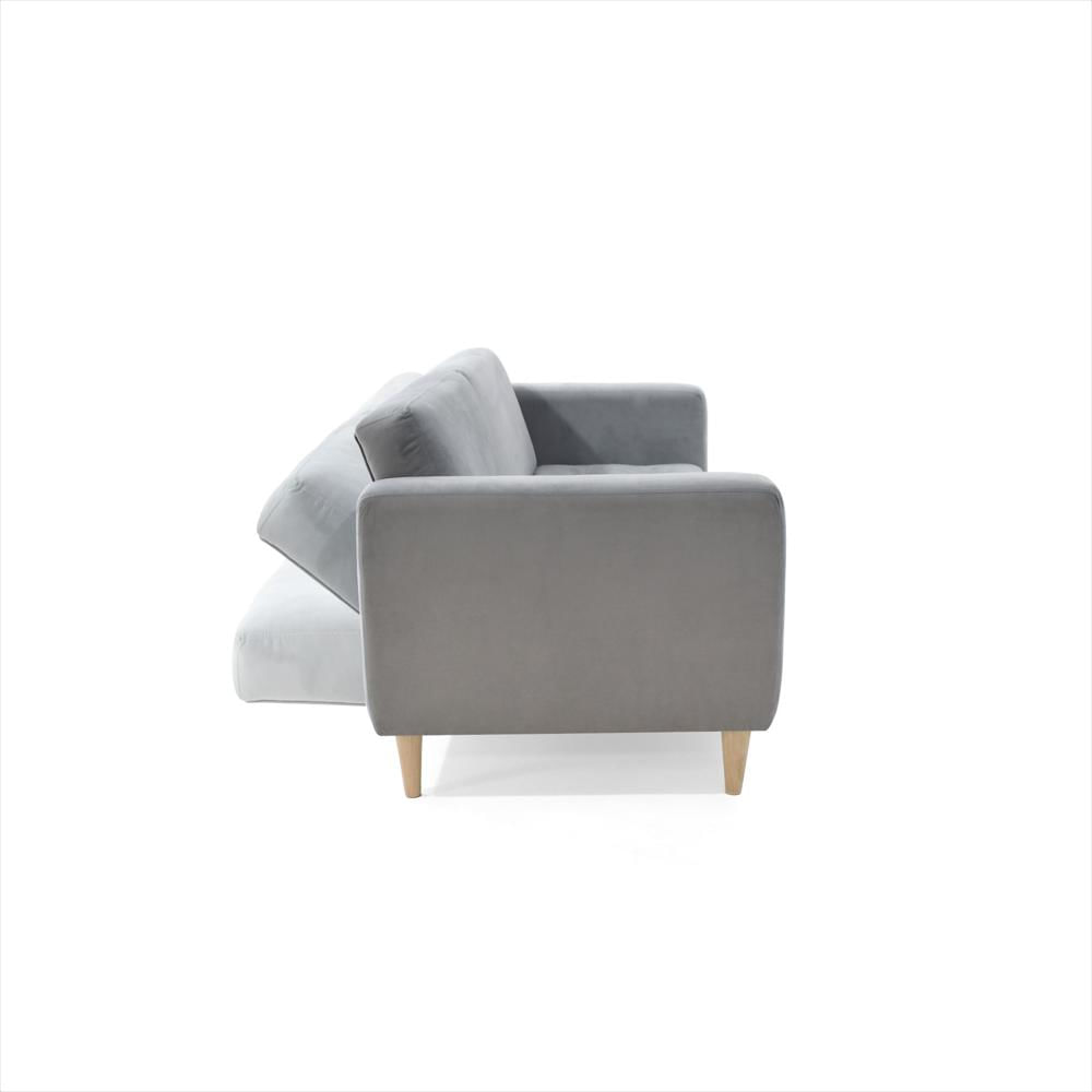Sala Con Sofa Cama Babilona Plata Mostaza Y Mesa Centro img #4
