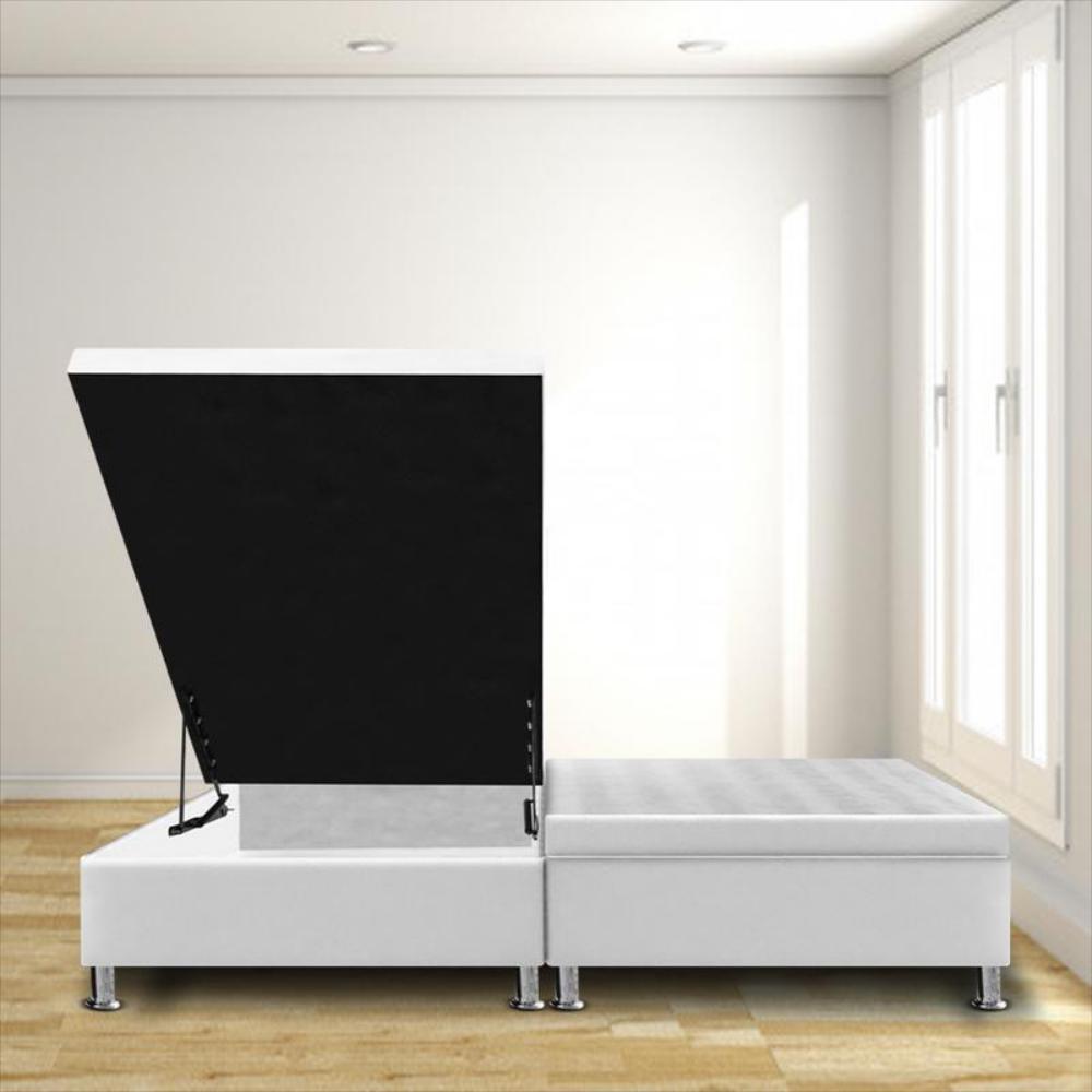 Cama Magic Class Baul Dividida 140X190 Microfibra Blanco img #1