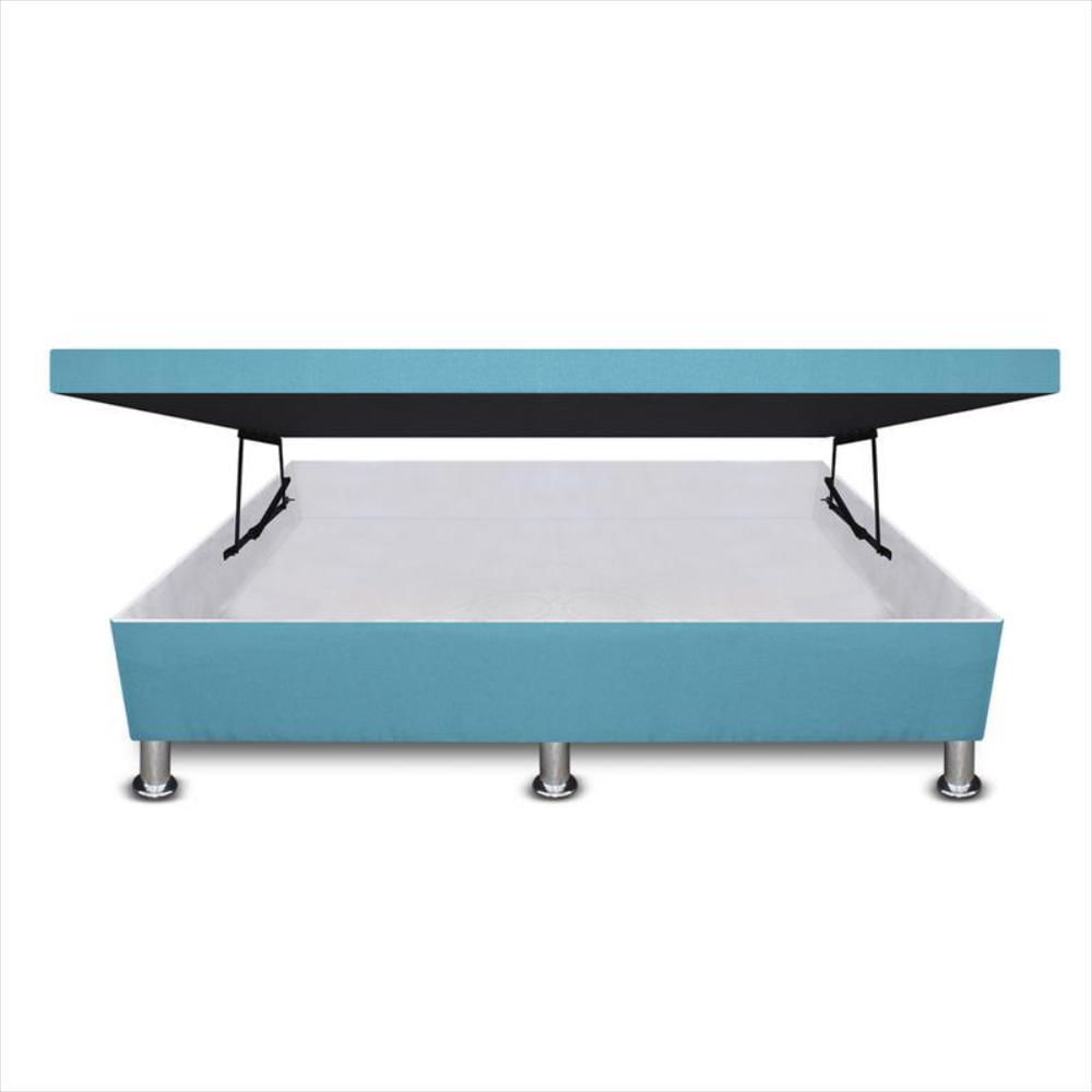 Base Cama Baul Magic Class 100X190 Ecocuero Azul img #3