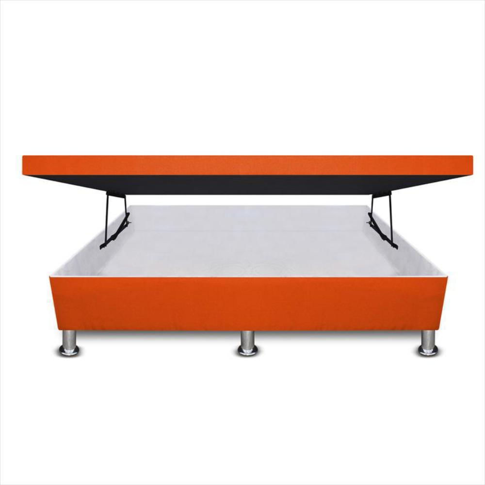 Base Cama Baul Magic Class 90X190 Ecocuero Naranja img #3