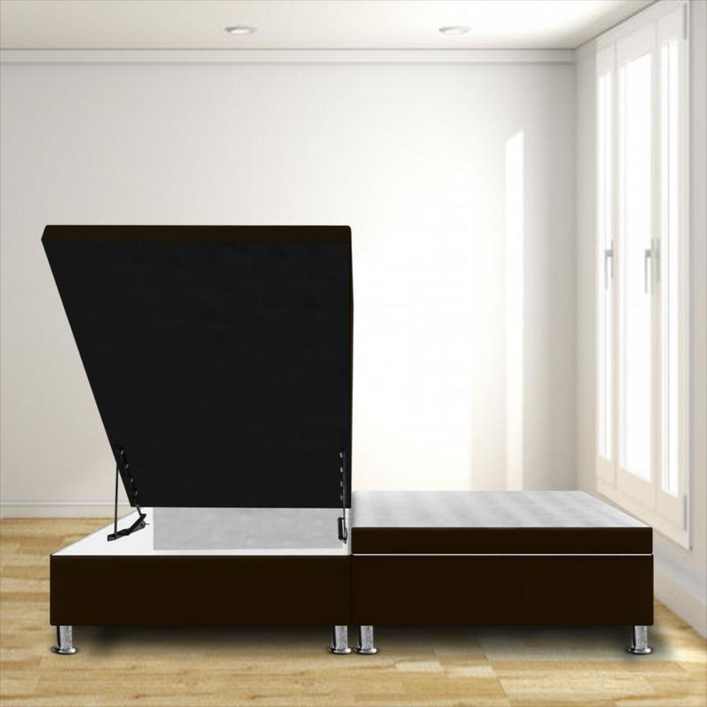 Base Cama Magic Class Baul Dividida 120X190 Ecocuero Cafe img #1