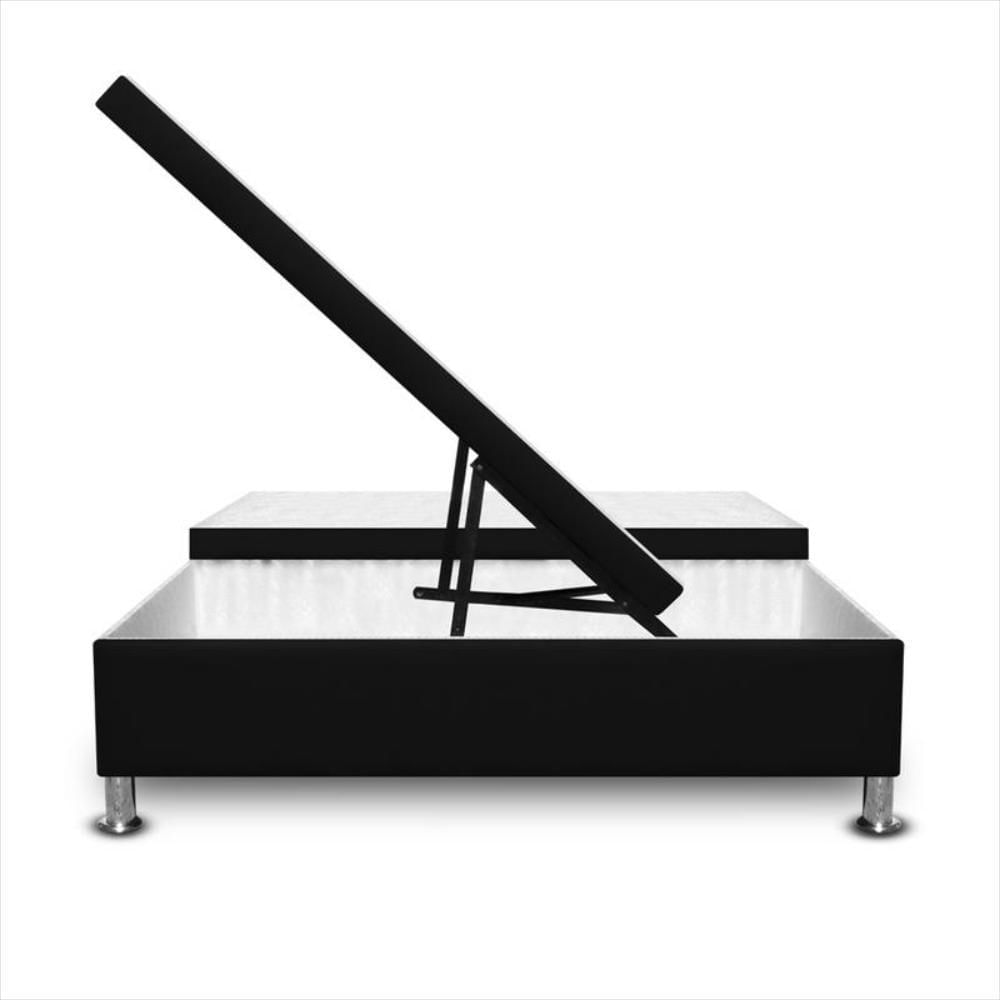 Base Cama Magic Class Baul Dividida 120X190 Ecocuero Negro img #2
