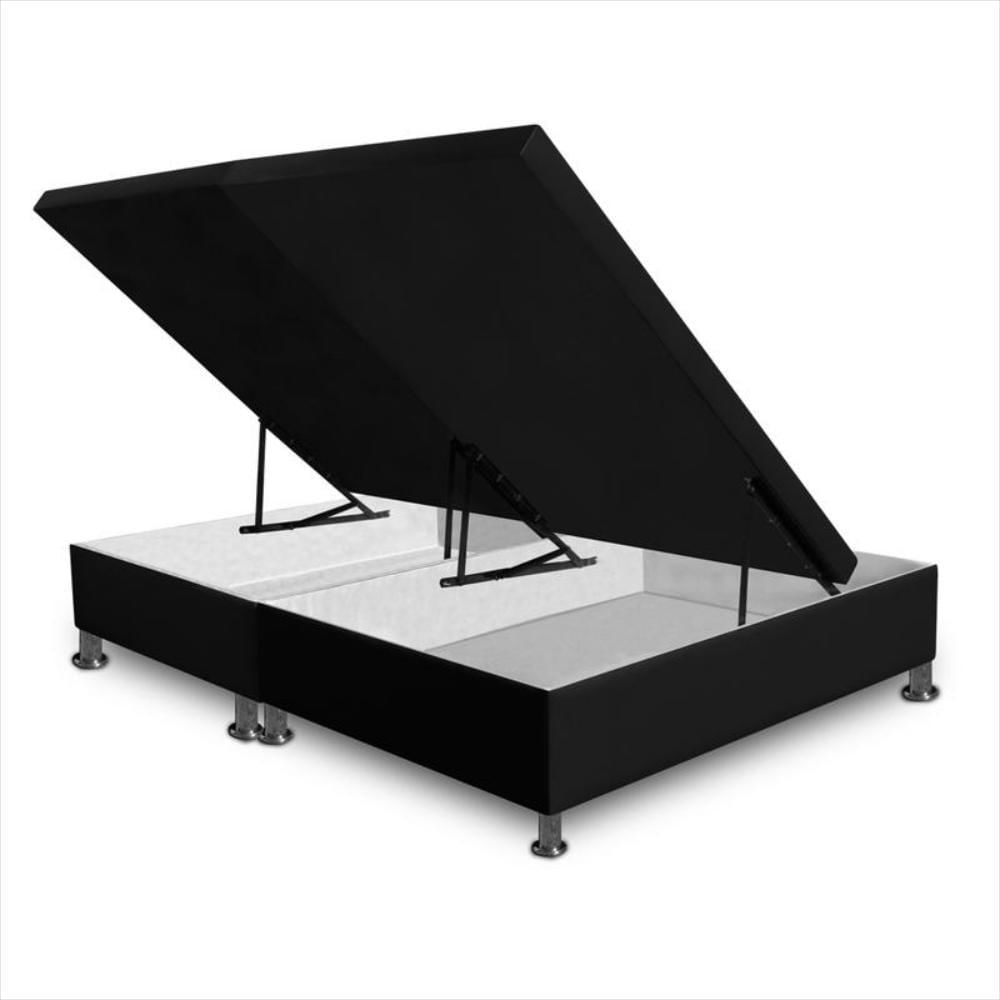 Base Cama Magic Class Baul Dividida 120X190 Ecocuero Negro img #3