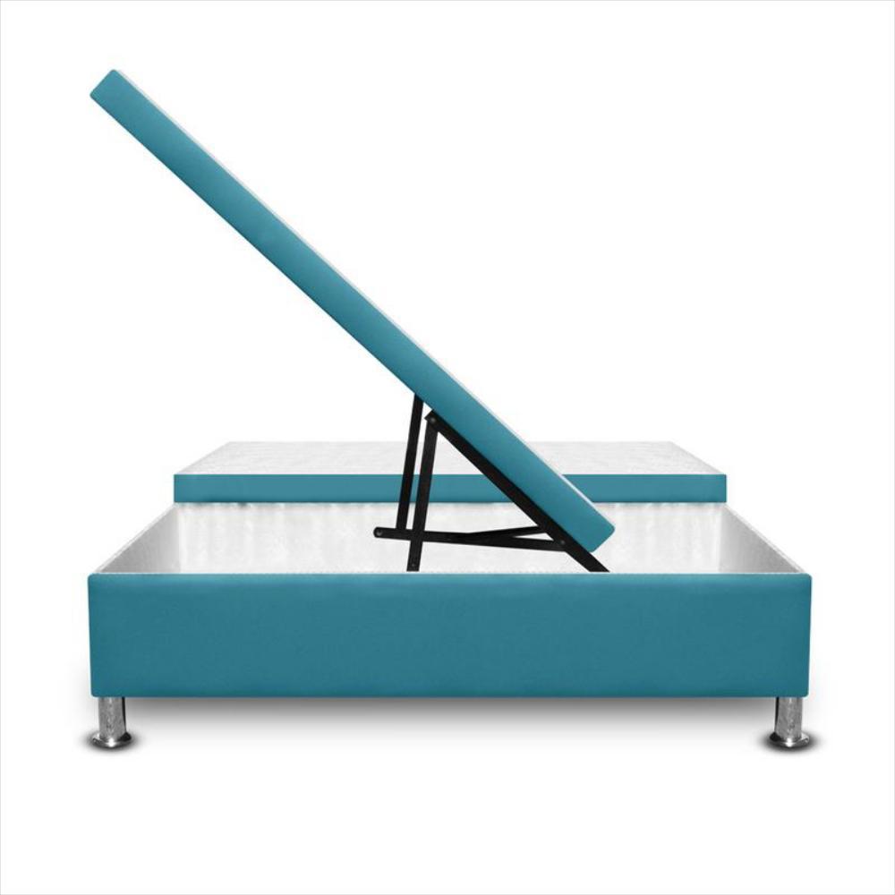 Base Cama Magic Class Baul Dividida 200X200 Ecocuero Azul img #2