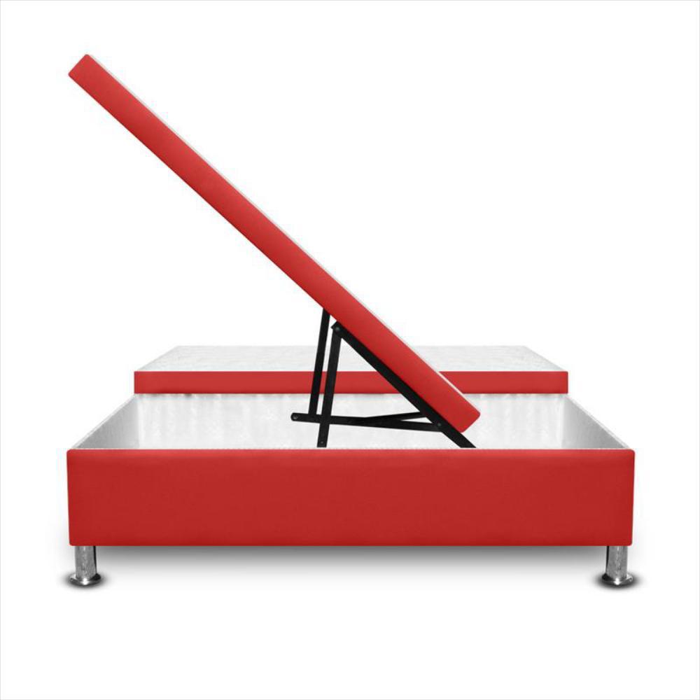 Base Cama Magic Class Baul Dividida 160X190 Ecocuero Rojo img #2