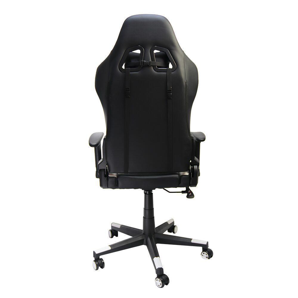 Silla Gamer Falconx Sd 257Ft Negro Blanco Reposapies img #3