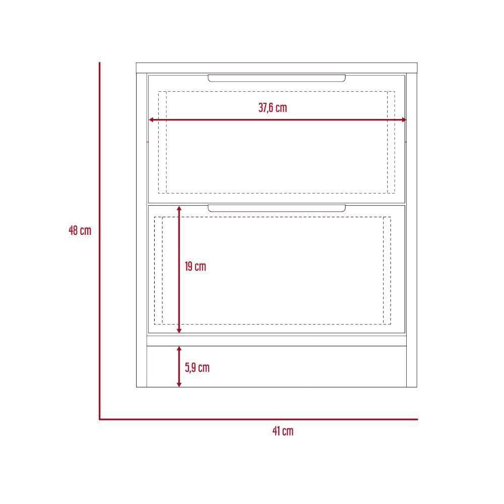 Mesa De Noche Kaia (1C) Miel+Blanco 48X4 img #5