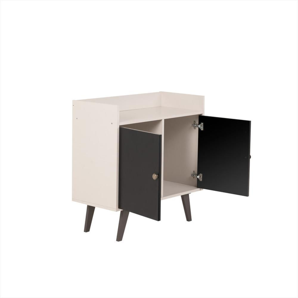 Biffet Cuadrado Con 2 Cajones De Almacenamiento Aneto Blanco/Negro img #4