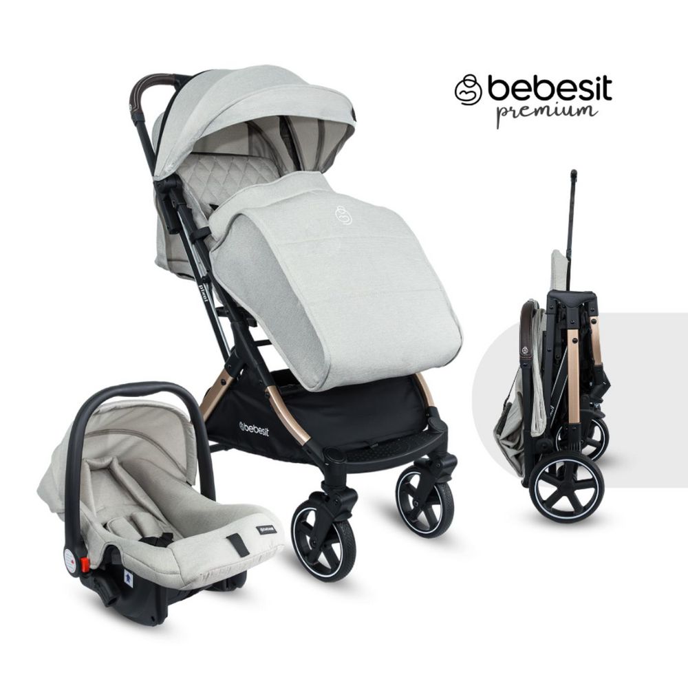 Coche Travel System Compacto Pixel Beige BEBESIT JTS602BG img #1