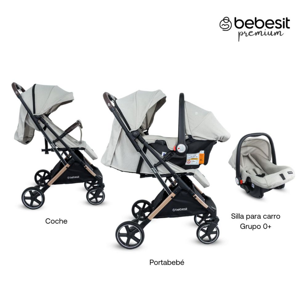 Coche Travel System Compacto Pixel Beige BEBESIT JTS602BG img #2