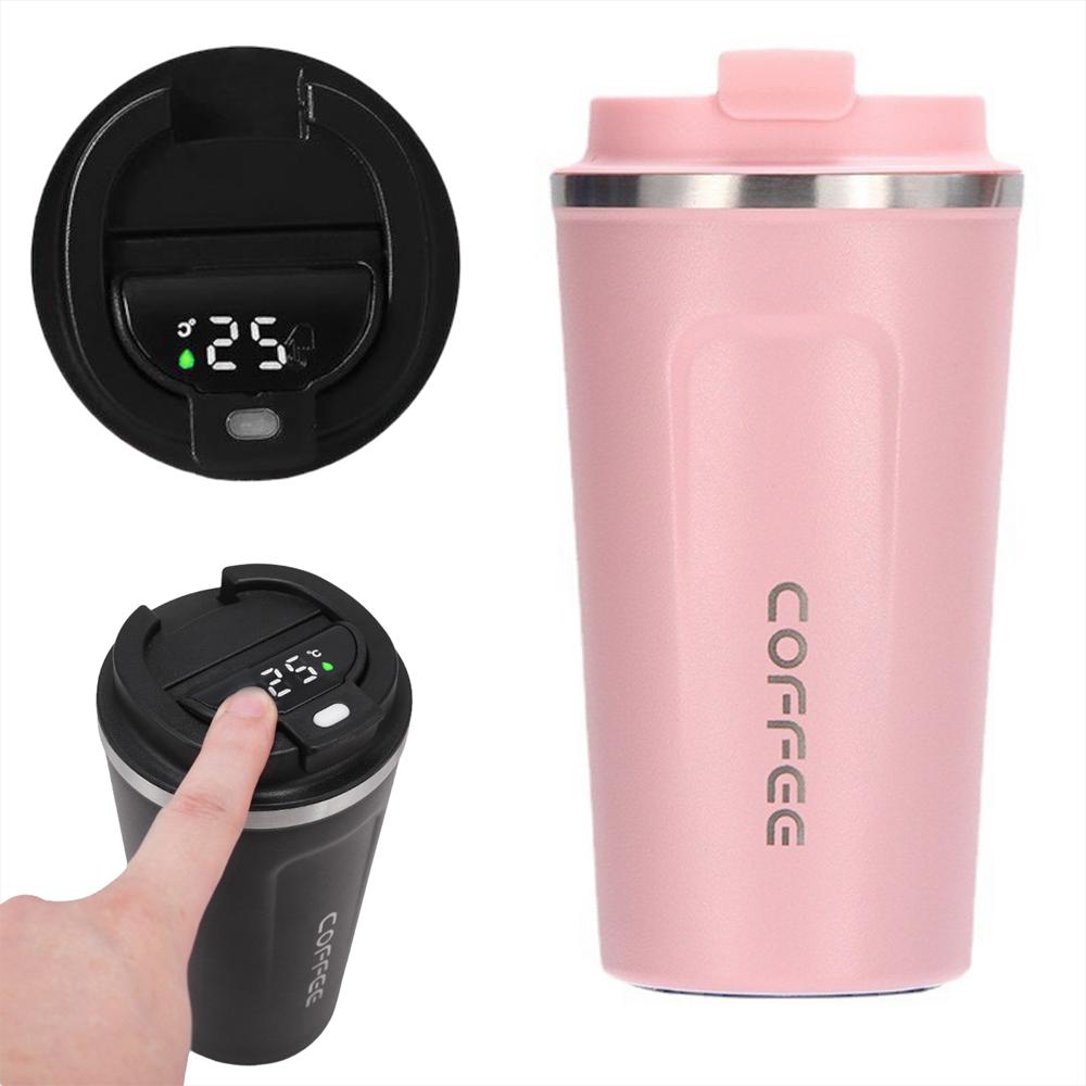 Termo Tipo Vaso De Cafe O Bebidas Calientes Y Frías 550 Ml Rosa img #1