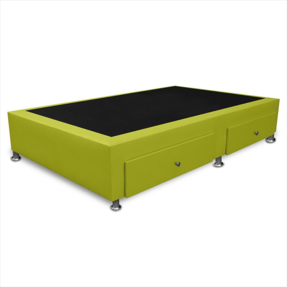 Base Cama Magic Class Con Cajones 140X190 Microfibra Verde img #2