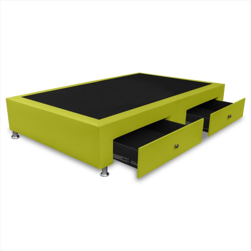 Base Cama Magic Class Con Cajones 140X190 Microfibra Verde img #3