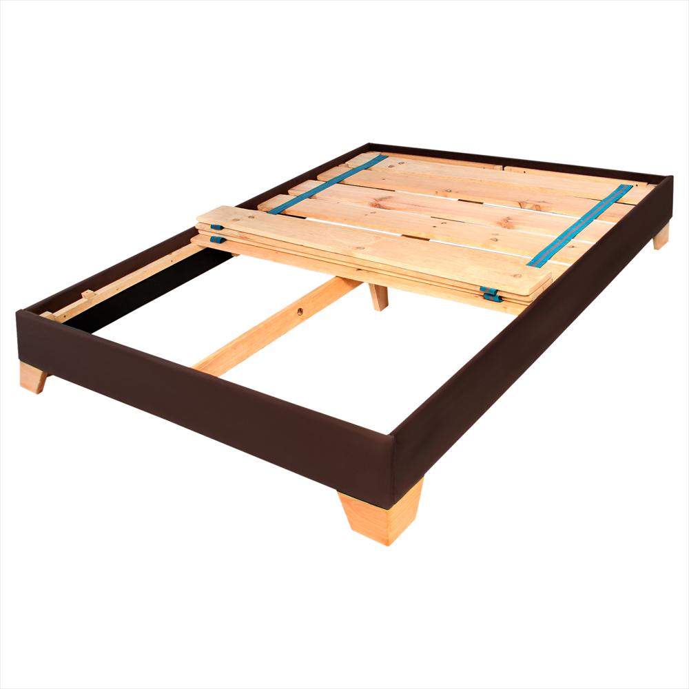 Base Cama Armable Semidoble Café 120X190 img #2