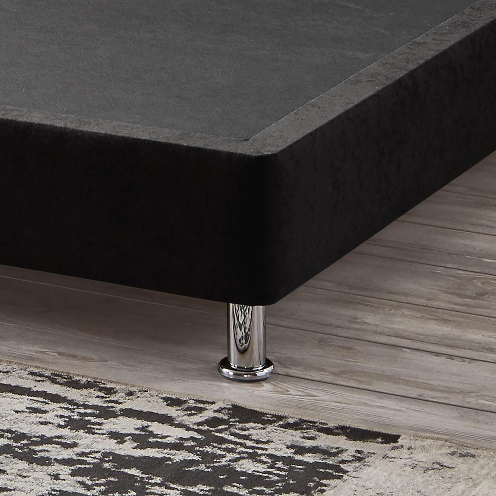 Base Cama Paraíso Semidoble 120X190 Cm Microfibra Negra img #2