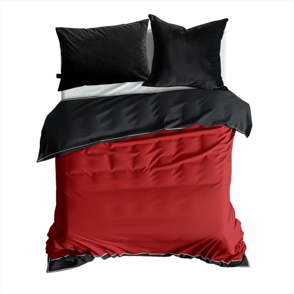 Funda Duvet Doble Faz Lisboa Cama Sencilla Negro Rojo img #1