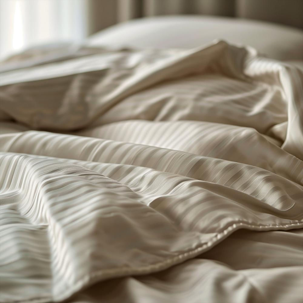 Fundas Duvet A Rayas + 2 Fundas De Almohada Queen Beige img #3