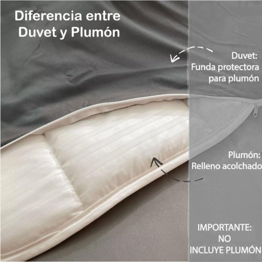 Fundas Duvet A Rayas + 2 Fundas De Almohada Doble Gris img #5