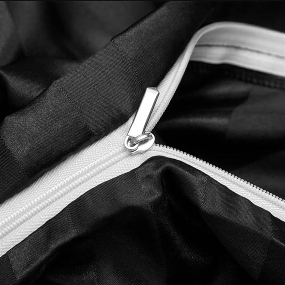 Funda Duvet Sateen Rayas Cama Doble Color Negro 125 Gramos Mindy img #3