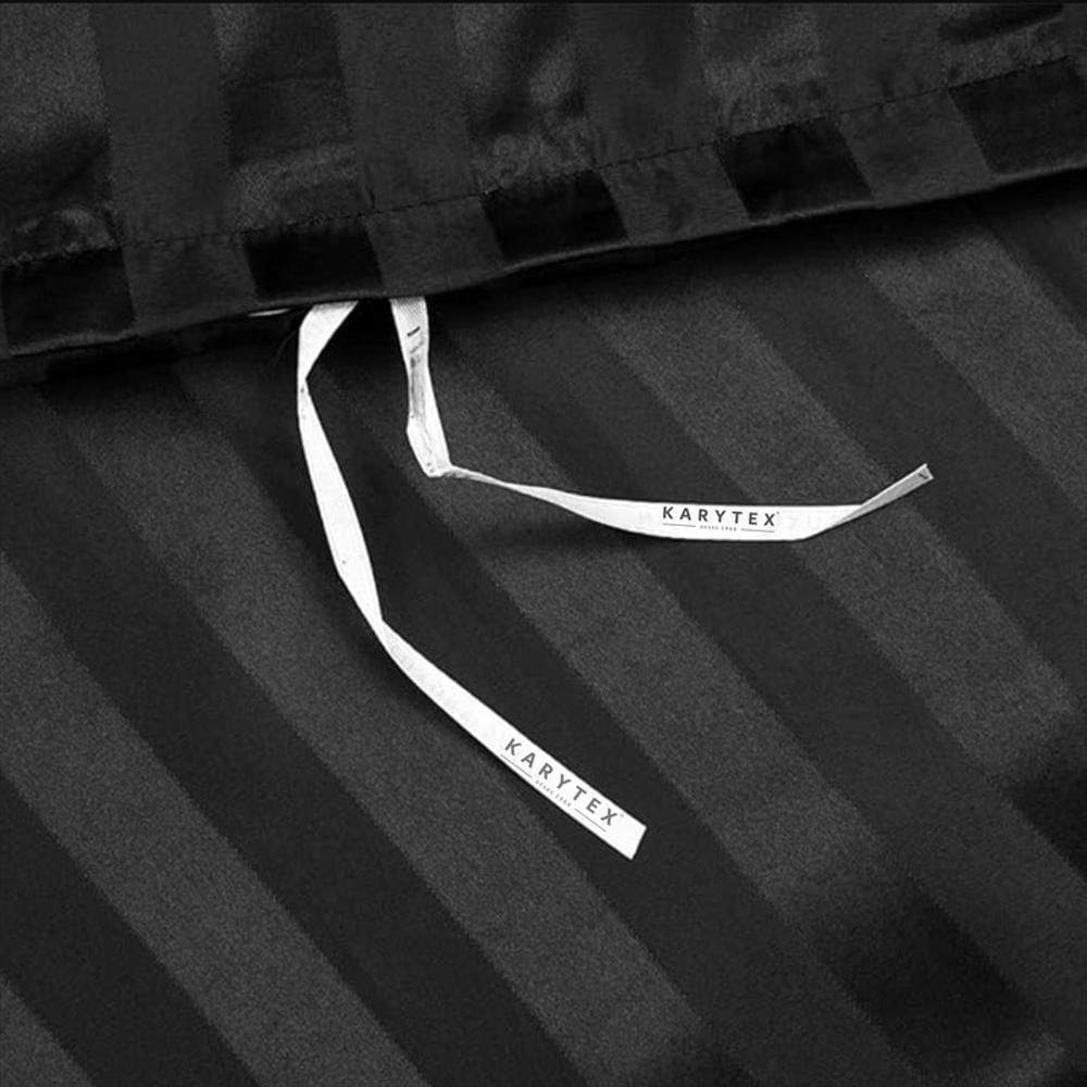 Funda Duvet Sateen Rayas Cama Doble Color Negro 125 Gramos Mindy img #4