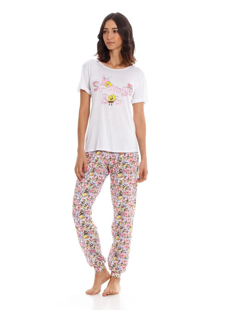 PIJAMA MANGA CORTA PLON LARGO BOB ESPONJA  04361 img #4