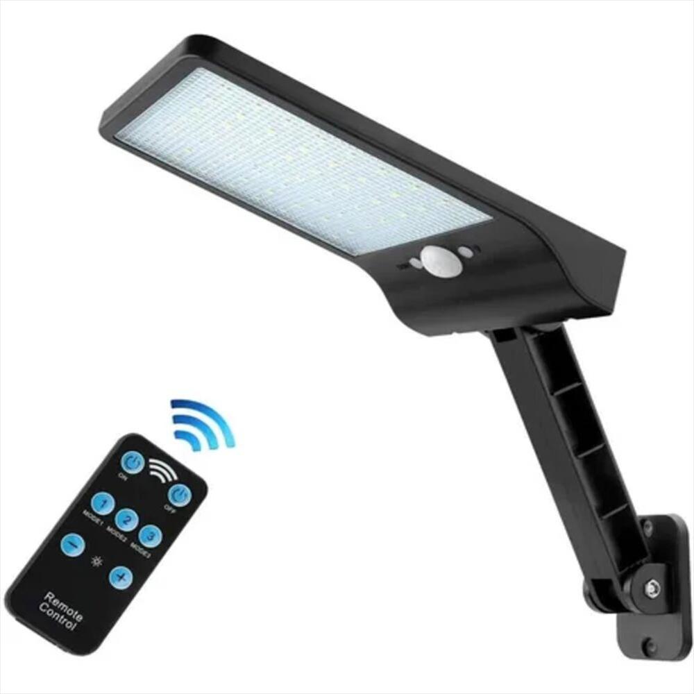 Lampara Solar Callejera 56 Leds + Control Remoto Sensor Movimiento Impermeable img #1