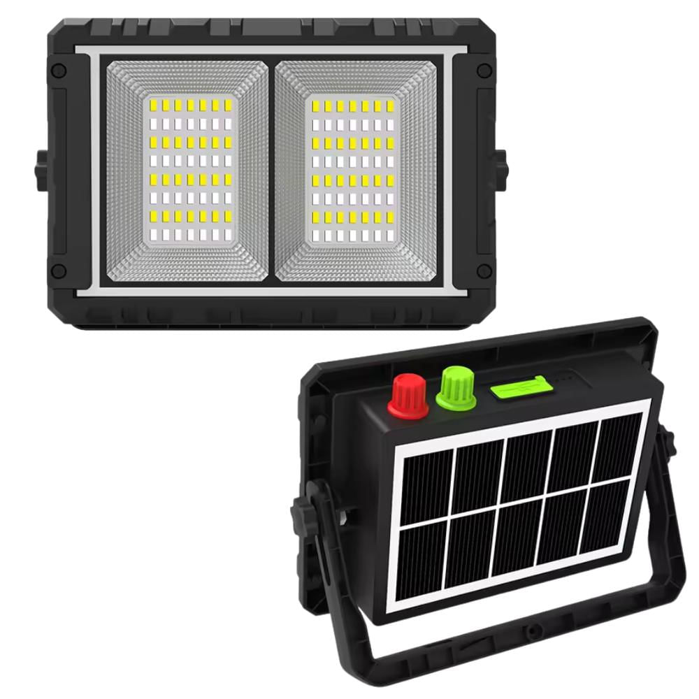 Proyector Reflector Led Con Panel Solar Desmontable 200W img #1