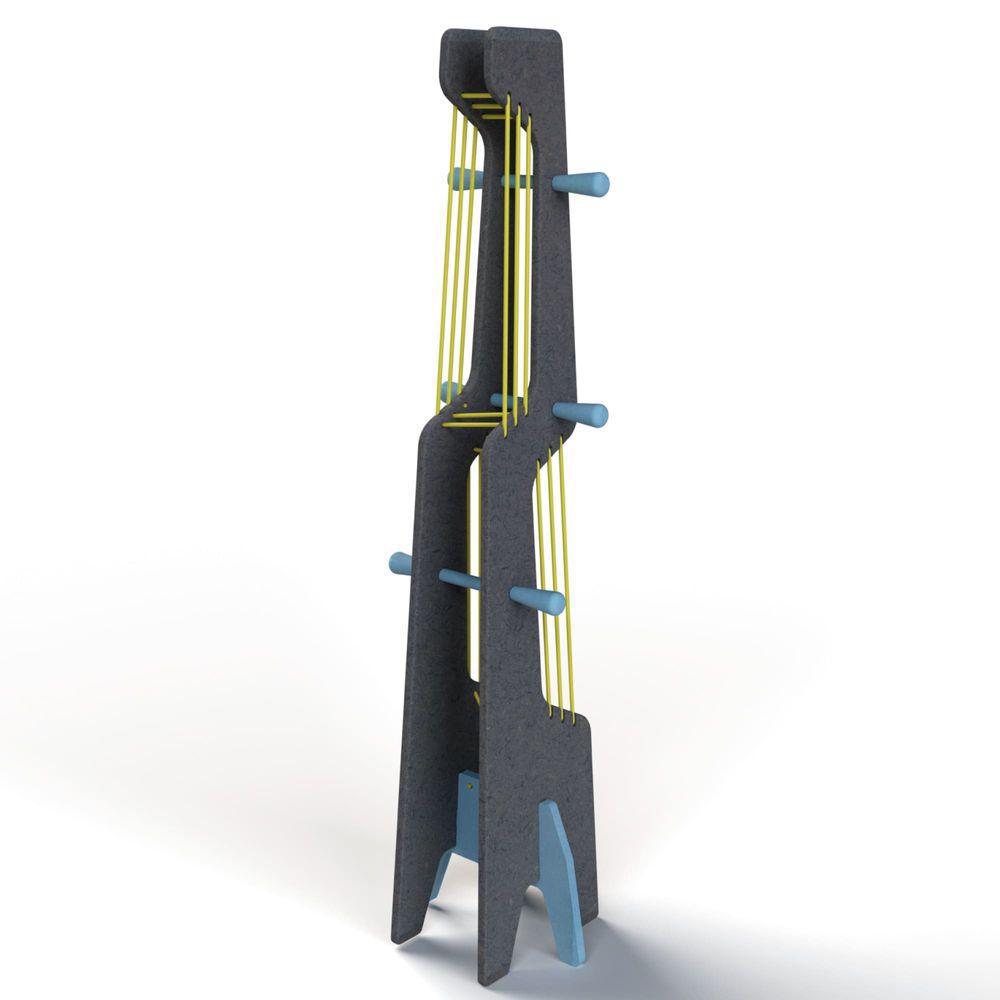 Perchero Boomerang En Negro Y Azul img #3