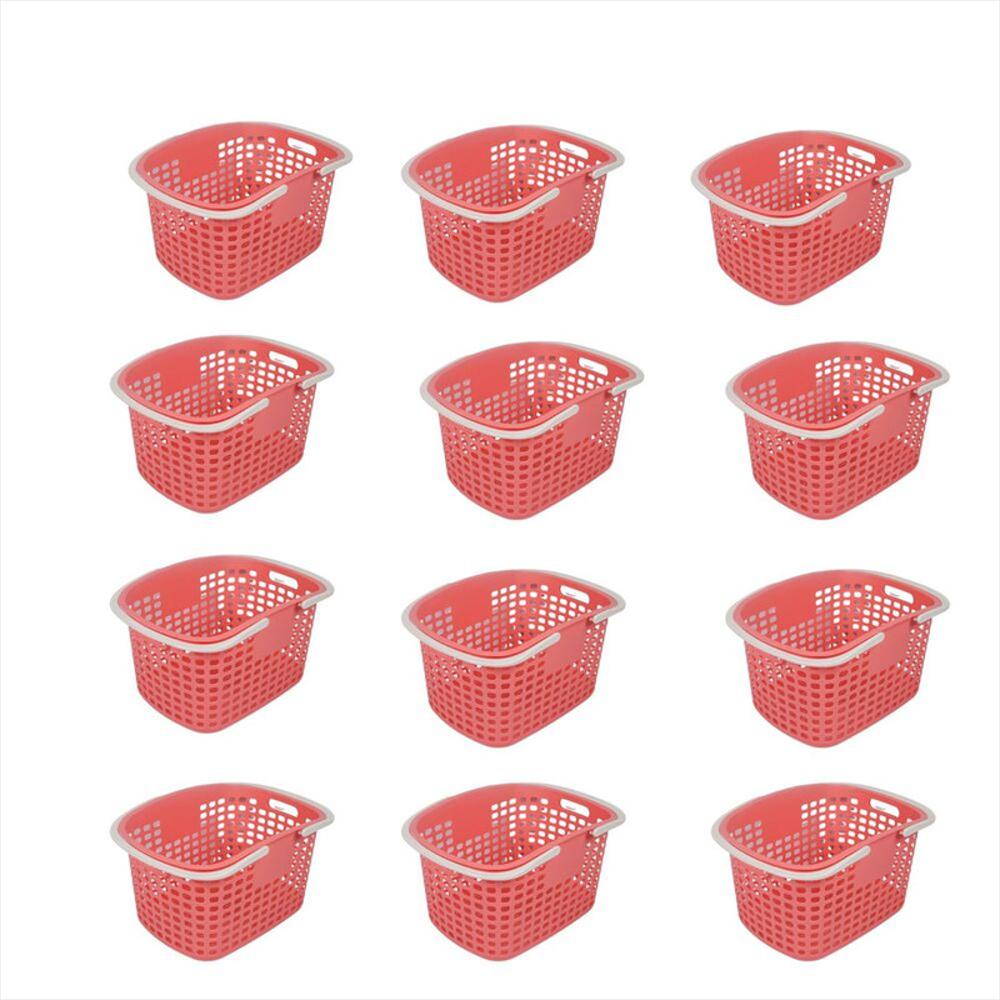 Canasta Cesta Cesto Para Mercado Multiuso Supermercado X12 Rosado img #1