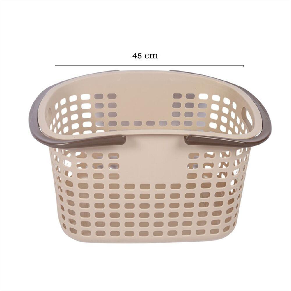 Canasta Cesta Cesto Para Mercado Multiuso Supermercado X12 Beige img #3